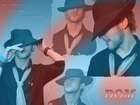 Dominic Monaghan,czarny kapelusz