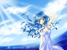 Miss Surfersparadise, sukienka, niebieskie włosy