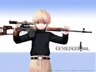 Gunslinger Girl, snajper, osoba, broń