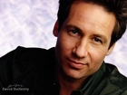 David Duchovny,czarny strój, ciemne włosy