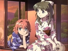 Onegai Twins, kimono, dziewczyny
