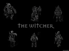 The Witcher, szkic, wojownik, miecz