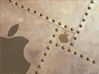 Apple, grafika, jabłko, metal