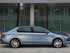 Srebrny, Stalowy, Skoda Superb, Prawy, Bok