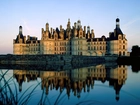 Francja, Chambord, Odbicie, Woda, Zamek Chateau de Chambord, Rzeka Cosson