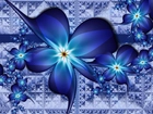 Niebieskie, Kwiaty, Abstrakcja