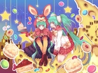 Vocaloid, Miku Hatsune, Ciasto, Zegar