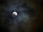 Zaćmienie, Księżyca, Chmury