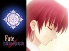 Fate Stay Night, napisy, twarz, logo, symbol