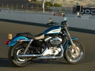 Niebieski, Prawa, Strona, Harley Davidson Sportster XL1200R