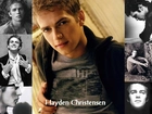 Hayden Christensen,czarny sweter, jasne włosy