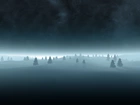 Krajobraz, Zima, Mgła
