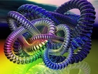 Kolorowy, Wąż, 3D