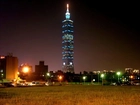 Taipei 101, Tower, Noc, Światła