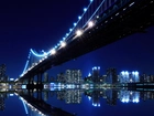 Nowy Jork, Oświetlony, Most