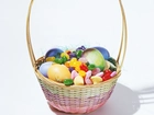 Koszyk, Święconka, Kolorowe, Jajeczka, Wielkanoc