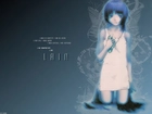 Serial Experiments Lain, biała sukienka, nożyczki