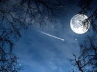 Księżyc, Noc, Kometa