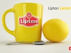 Lipton, Lemon, Tea, Kubek, Cytryna