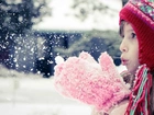 Dziecko, Śnieg, Zima