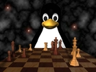 Linux, Pingwin, Gra, Szachy