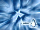 Linux, Pingwin, Niebieskie, Świetliste, Tło