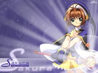 Cardcaptor Sakura, kobieta, napisy, czapka, sukienka