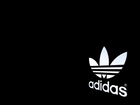 Białe, Logo, Adidas, Czarne, Tło