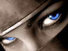 Kobieta, Niebieskie, Oczy