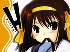 Suzumiya Haruhi No Yuuutsu, twarz, brązowe włosy