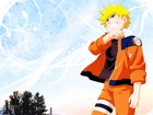 Naruto, opaska na nodze, pomarańczowa kurtka
