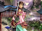 Kobieta, Xianghua, Soul Calibur IV, Wioska, Miecz, Jezioro