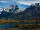 Jezioro, Góry, Patagonia