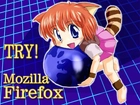 FireFox, grafika, kobieta, ziemia, manga