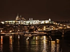Noc, Rzeka, Zamek, Praga, Czechy