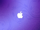 Logo, Apple, Fioletowe, Tło