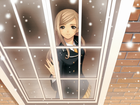 Dziewczyna, Okno, Płatki, Śniegu