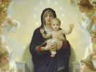 Matka, Boska, Dzieciątko, Aniołowie, Reprodukcja, Bouguereau