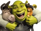 Shrek, Osioł, Kapelusz, Uśmiech, Przyjaźń