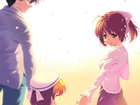 Clannad, Anime, Ushio, Nagisa, Okazaki Tomoya, Rodzina