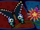 Fantazyjne, Motyle, Kwiatki, Tekstura