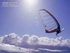 Windsurfing,deska, żagiel , morze,niebo