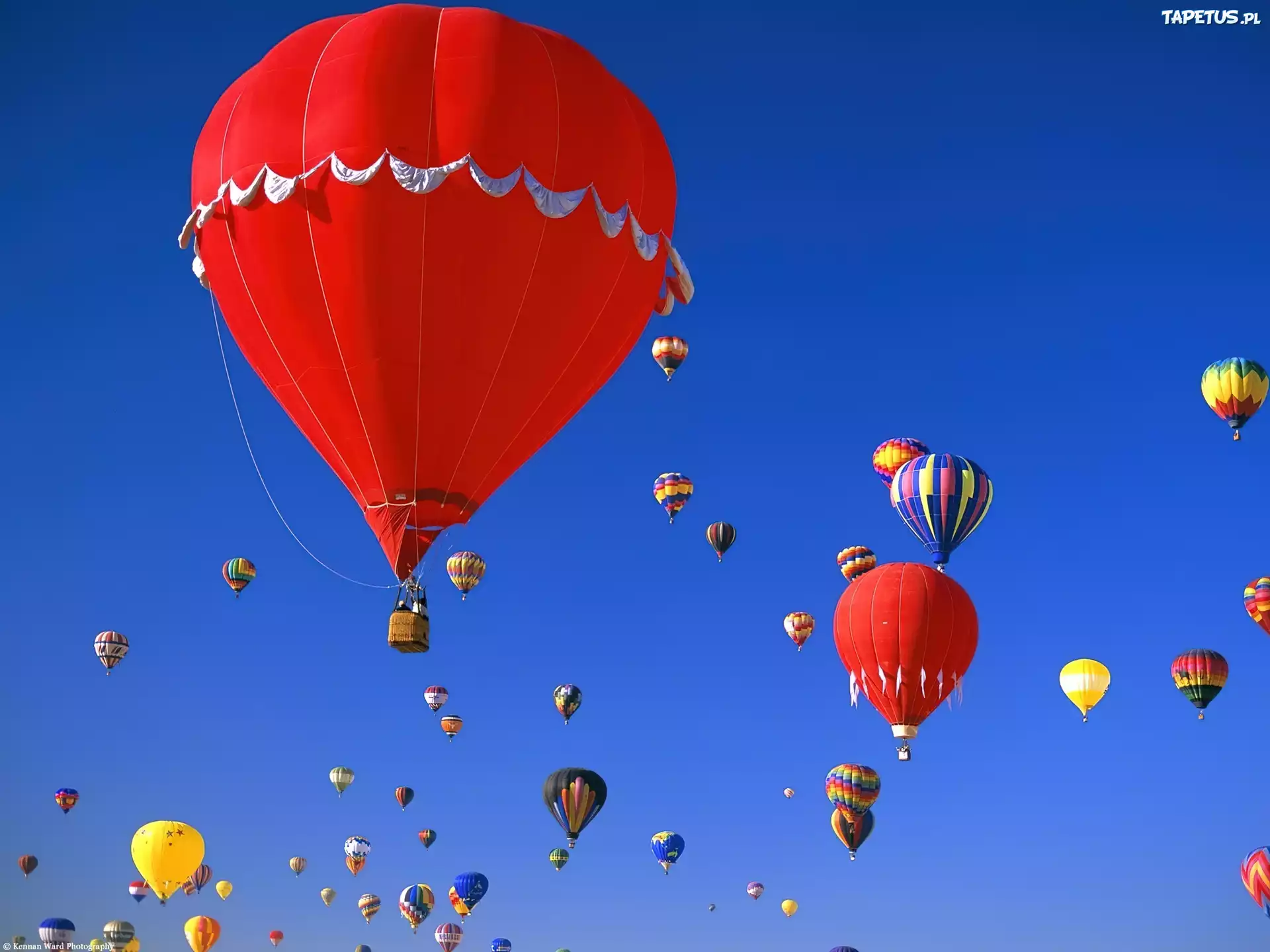 Niebo, Kolorowe, Balony