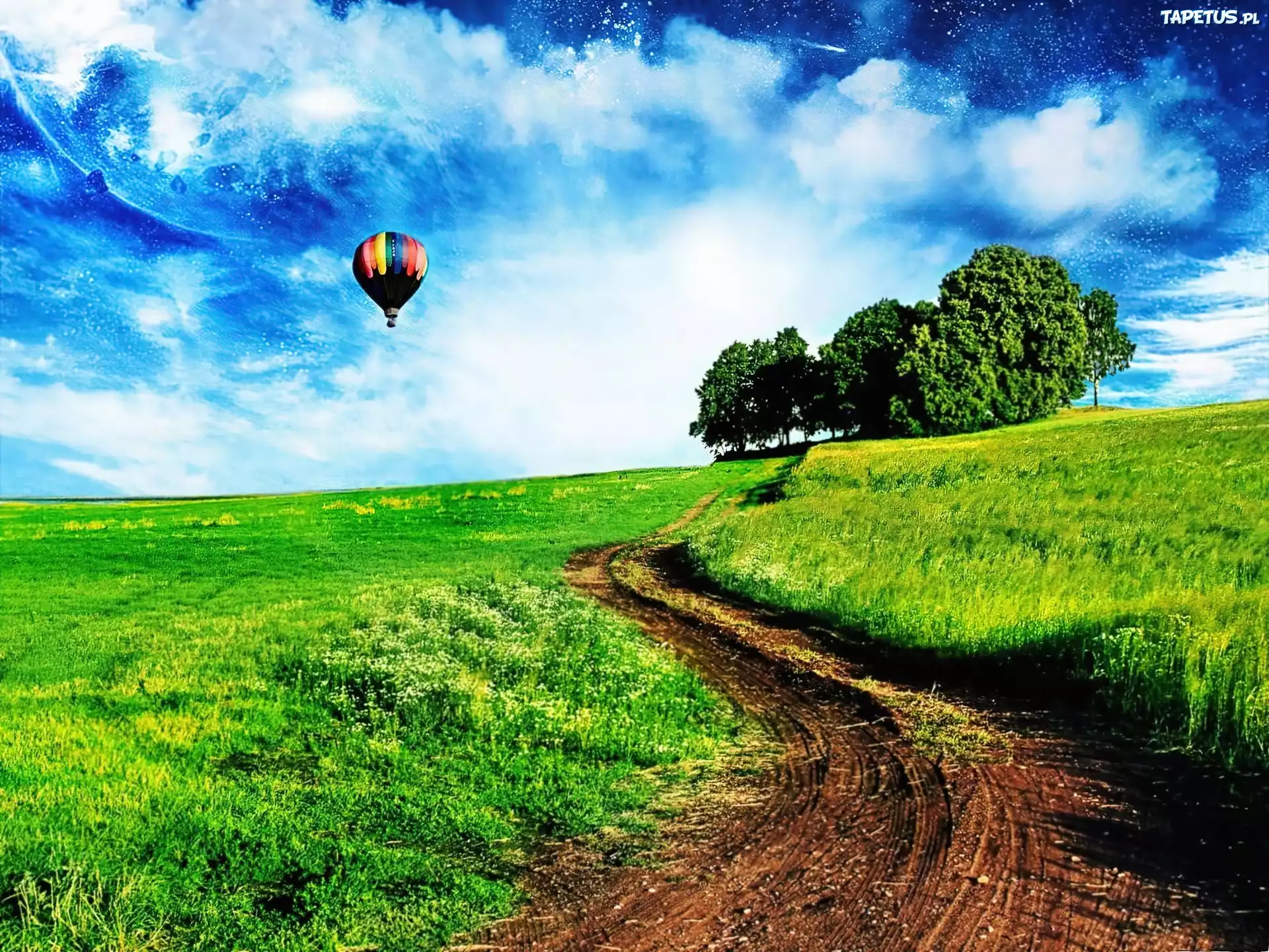 Воздушный шар на дороге. Пейзаж для фотошопа. Фон природа воздушный. Воздушные шары на природе. Красивые поля и воздушные шары.