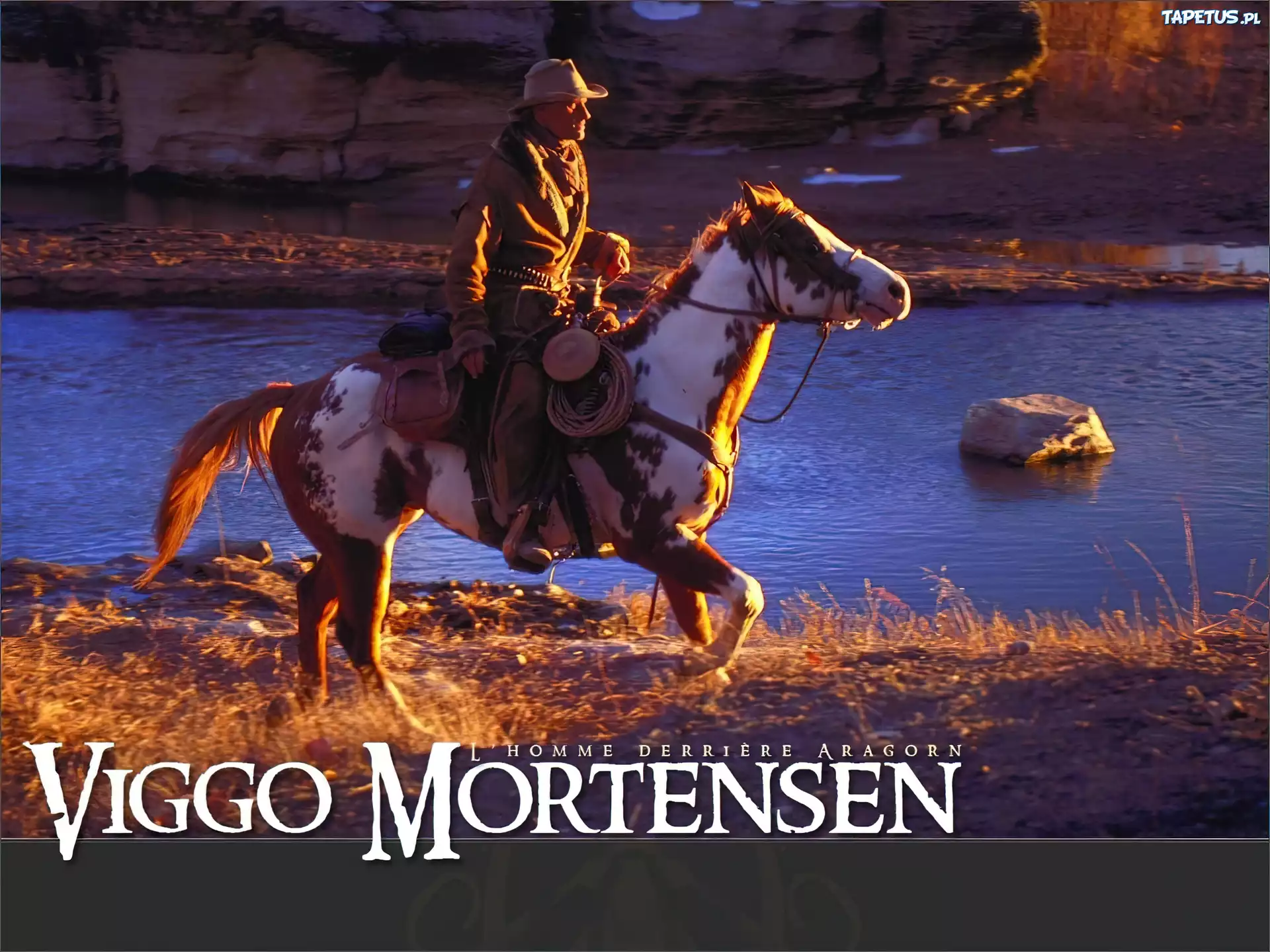 Viggo Mortensen,koń, woda
