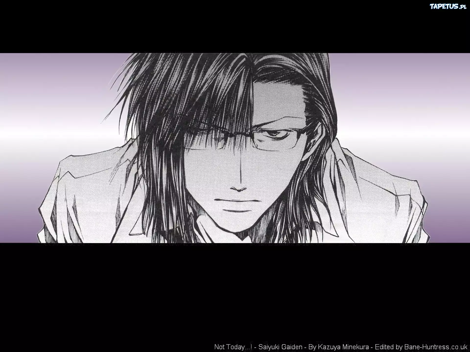 Saiyuki, długie włosy, okulary