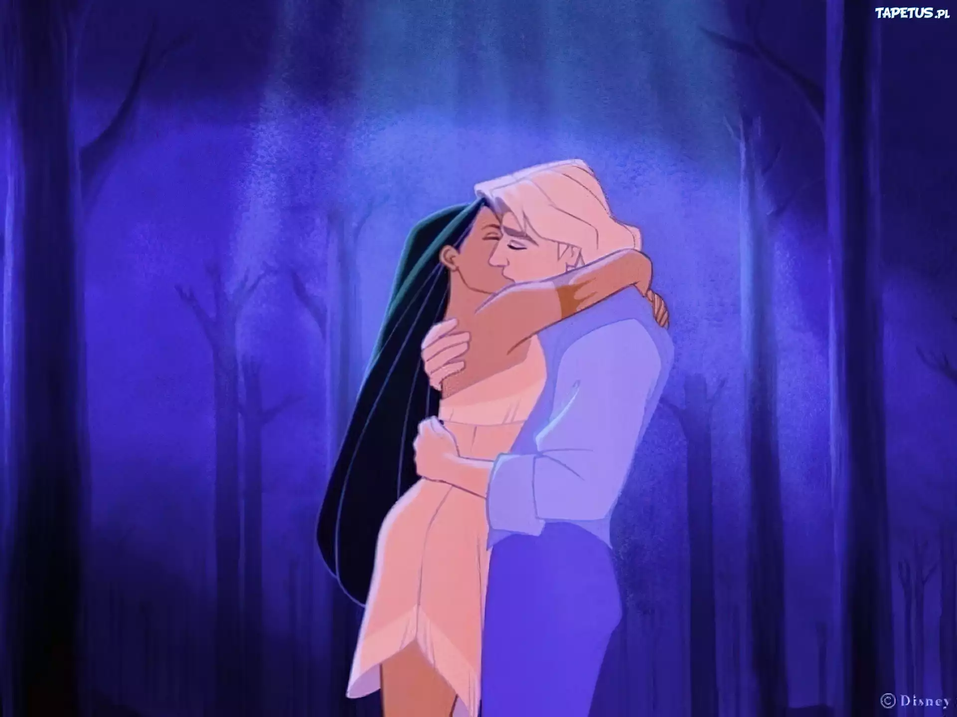 Pocahontas, mężczyzna, las