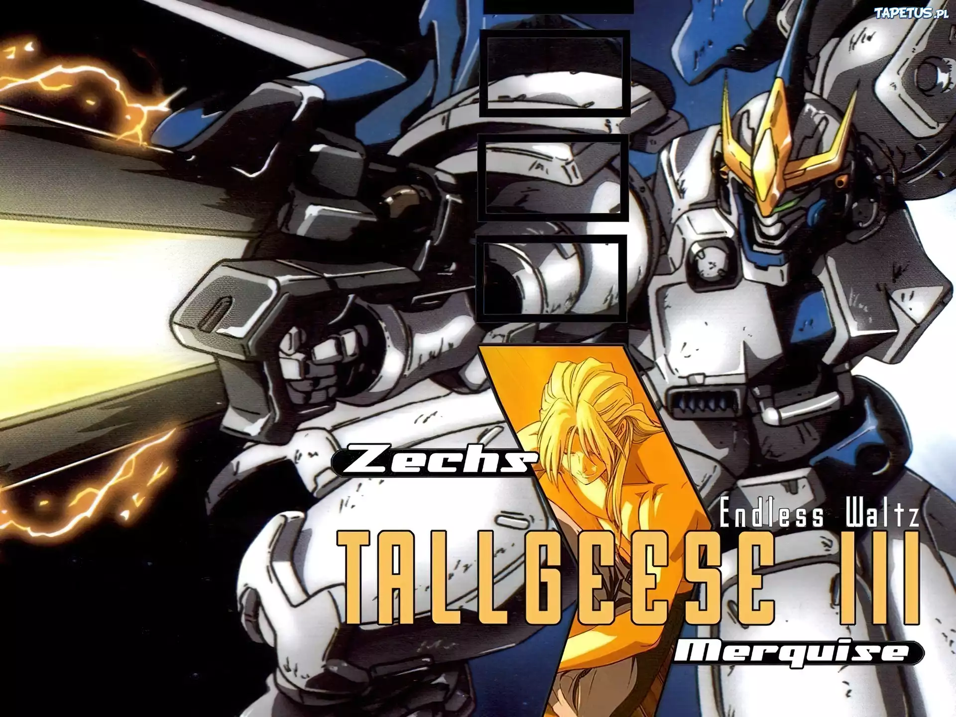Gundam Wing, robot, maska, broń