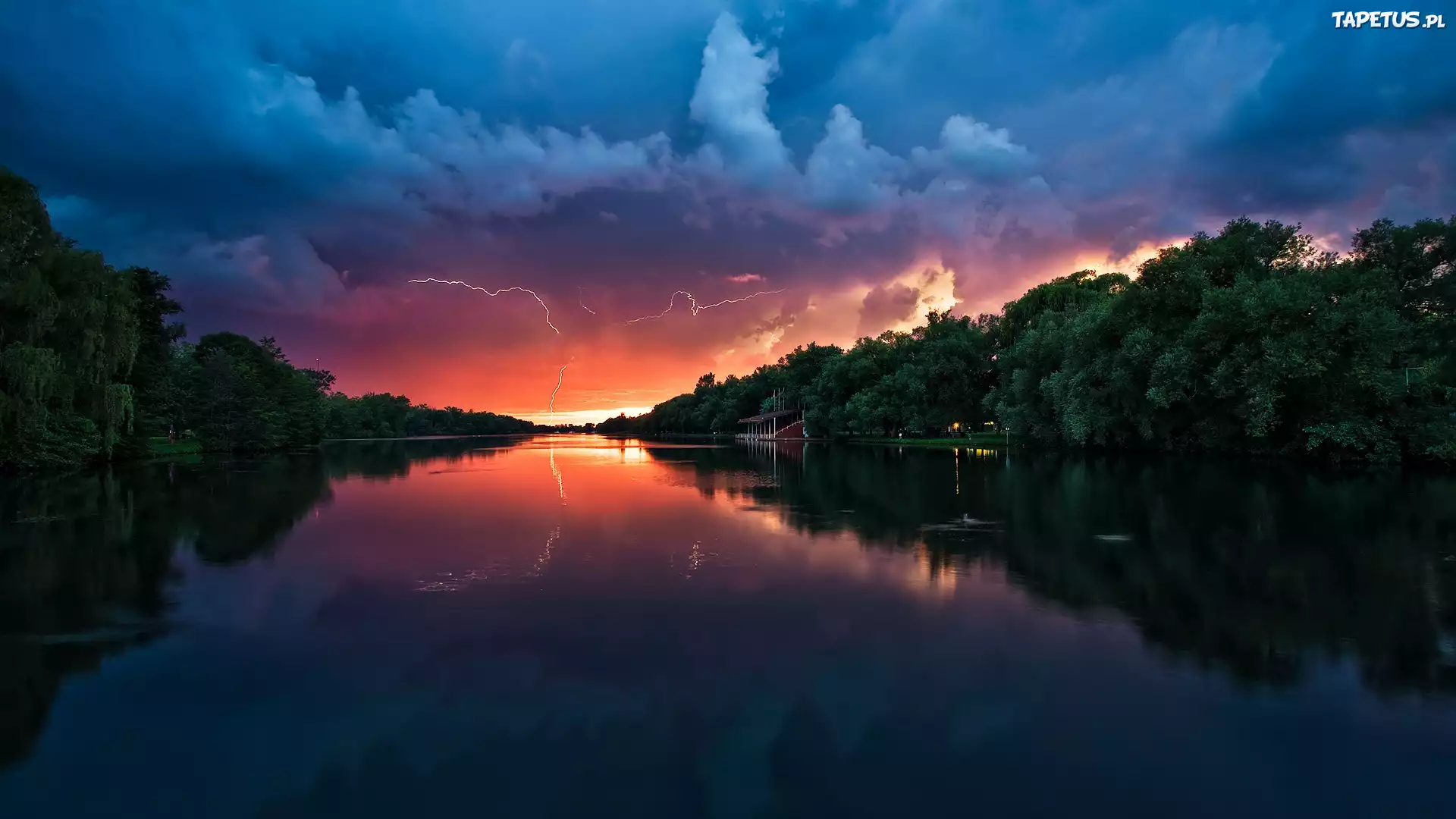 Duża, Rzeka, Nadciągająca, Burza