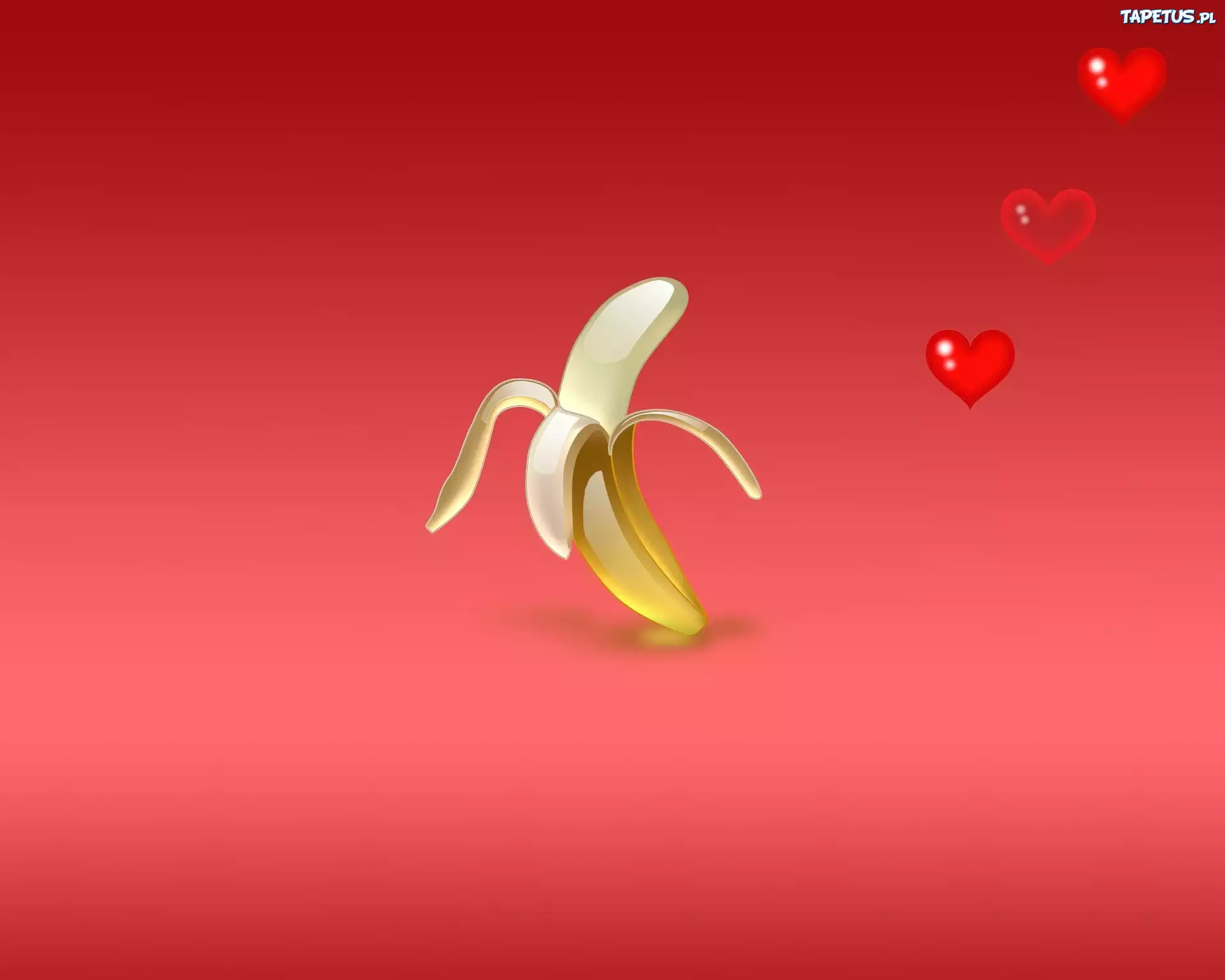 Banan, Serduszka, Czerwone, Tło